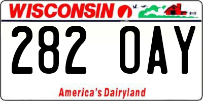 WI license plate 282OAY