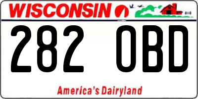 WI license plate 282OBD