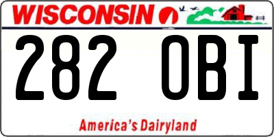 WI license plate 282OBI