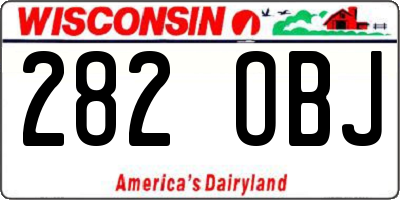 WI license plate 282OBJ