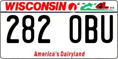 WI license plate 282OBU