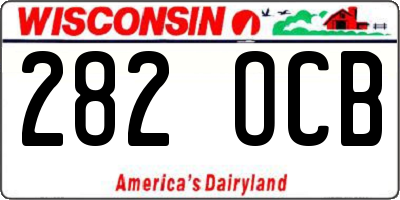 WI license plate 282OCB