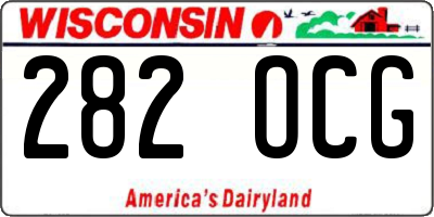 WI license plate 282OCG