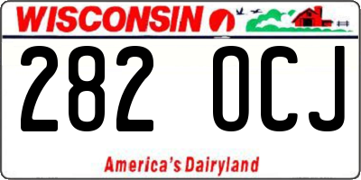 WI license plate 282OCJ