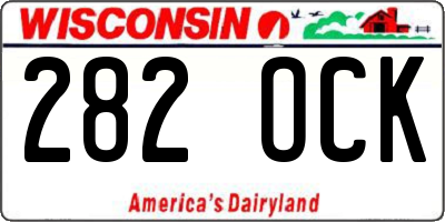 WI license plate 282OCK