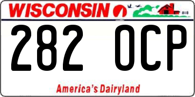 WI license plate 282OCP