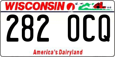 WI license plate 282OCQ