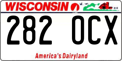 WI license plate 282OCX