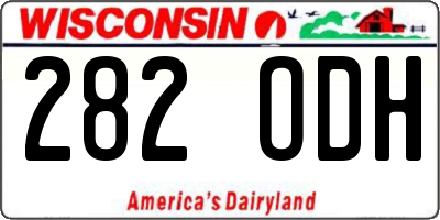 WI license plate 282ODH