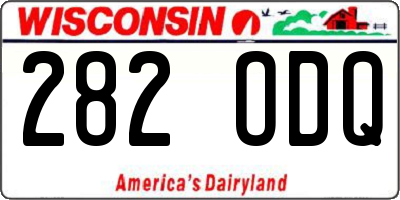 WI license plate 282ODQ