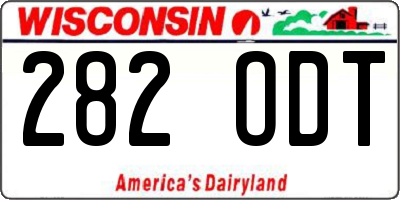 WI license plate 282ODT