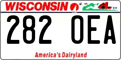WI license plate 282OEA