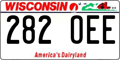WI license plate 282OEE