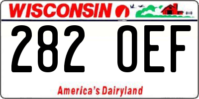 WI license plate 282OEF