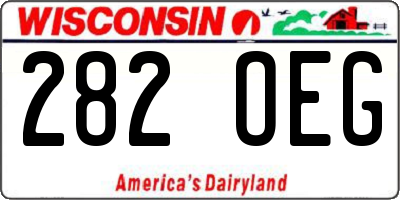 WI license plate 282OEG