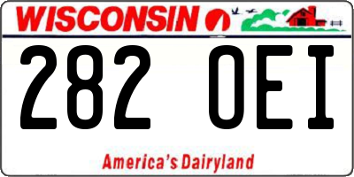 WI license plate 282OEI