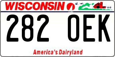 WI license plate 282OEK