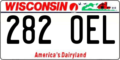 WI license plate 282OEL