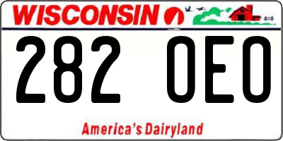 WI license plate 282OEO