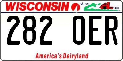 WI license plate 282OER