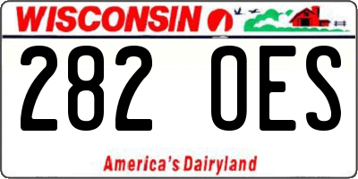 WI license plate 282OES