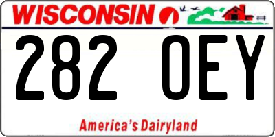WI license plate 282OEY