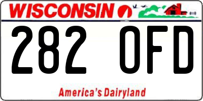 WI license plate 282OFD
