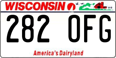 WI license plate 282OFG