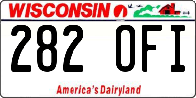 WI license plate 282OFI
