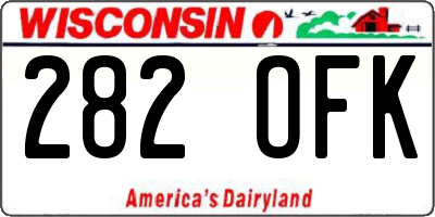WI license plate 282OFK