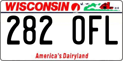 WI license plate 282OFL