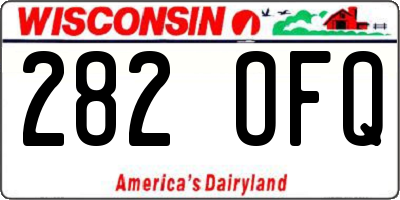 WI license plate 282OFQ