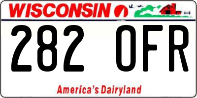 WI license plate 282OFR