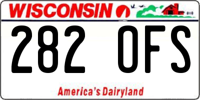 WI license plate 282OFS