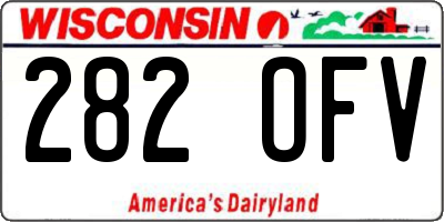 WI license plate 282OFV
