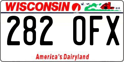 WI license plate 282OFX