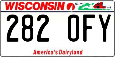 WI license plate 282OFY