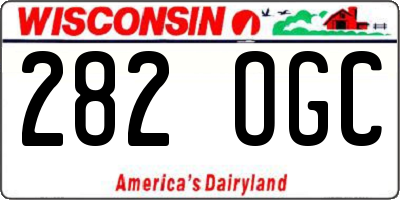 WI license plate 282OGC
