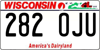 WI license plate 282OJU