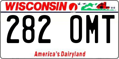 WI license plate 282OMT