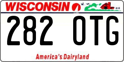 WI license plate 282OTG