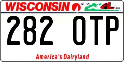 WI license plate 282OTP