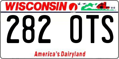 WI license plate 282OTS
