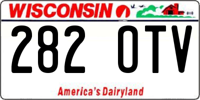 WI license plate 282OTV