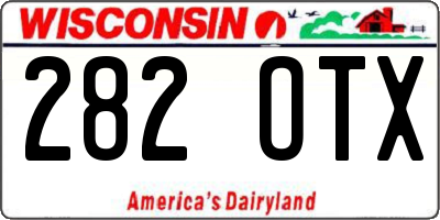 WI license plate 282OTX