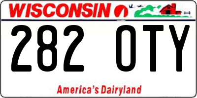 WI license plate 282OTY