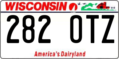 WI license plate 282OTZ