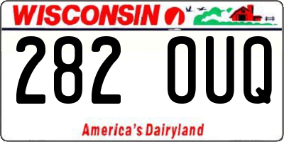 WI license plate 282OUQ