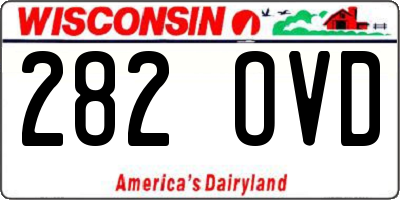 WI license plate 282OVD