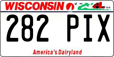 WI license plate 282PIX